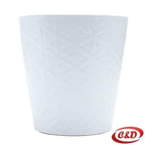 Bijela keramička vaza dimenzija 14 x 15 cm