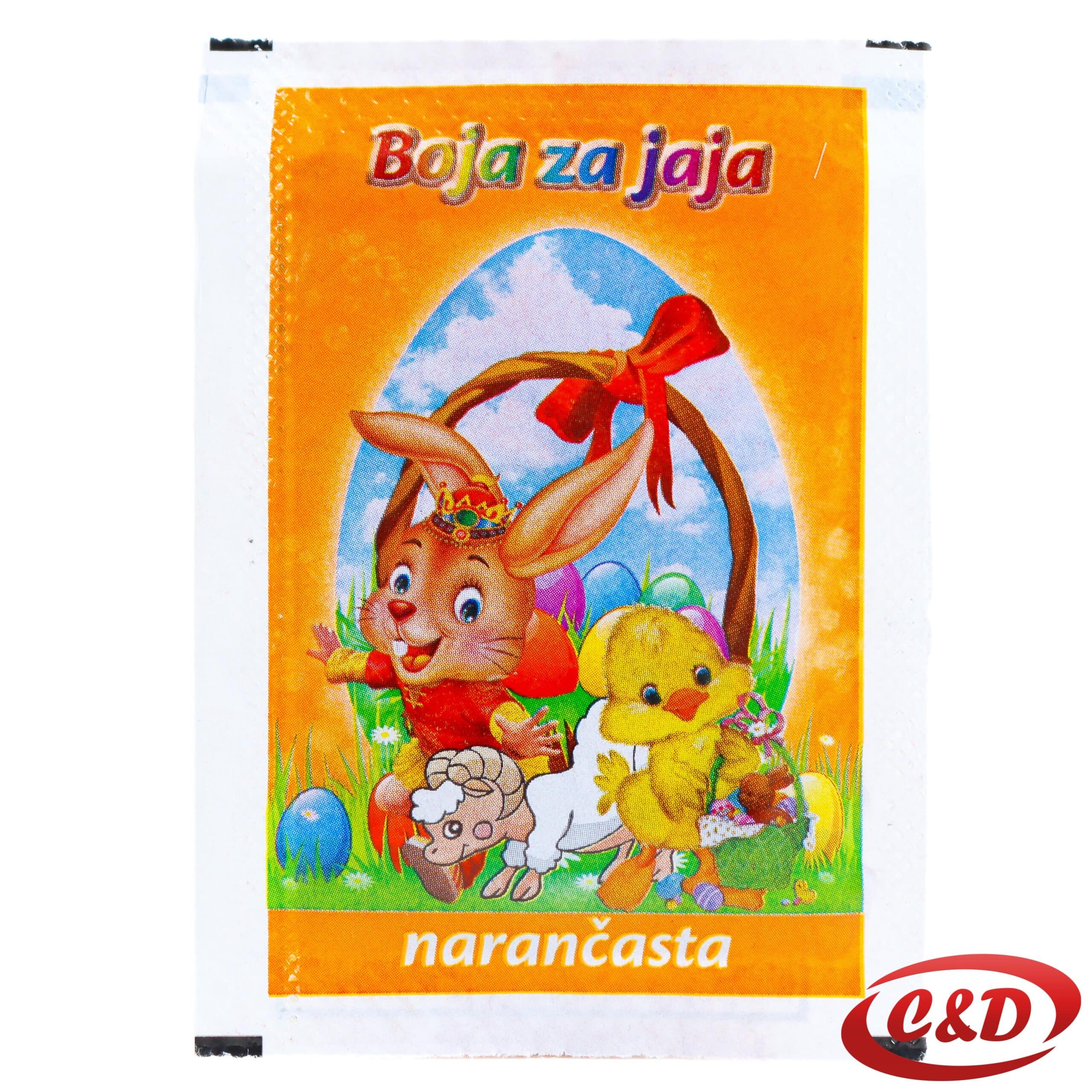 boja za jaja narančasta 3 g hladno bojanje uskrs