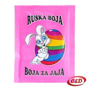 ruska boja za jaja roza 6 g hladno bojanje uskrs
