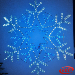 LED dekorativni obruč Ø70 cm, bijelo-plavi LED, IP44, električni priključak