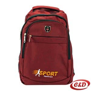 Crveni Sport Fashion školski ruksak s anatomskim leđima, 23 L zapremnine i dimenzijama 46 × 28 × 15 cm