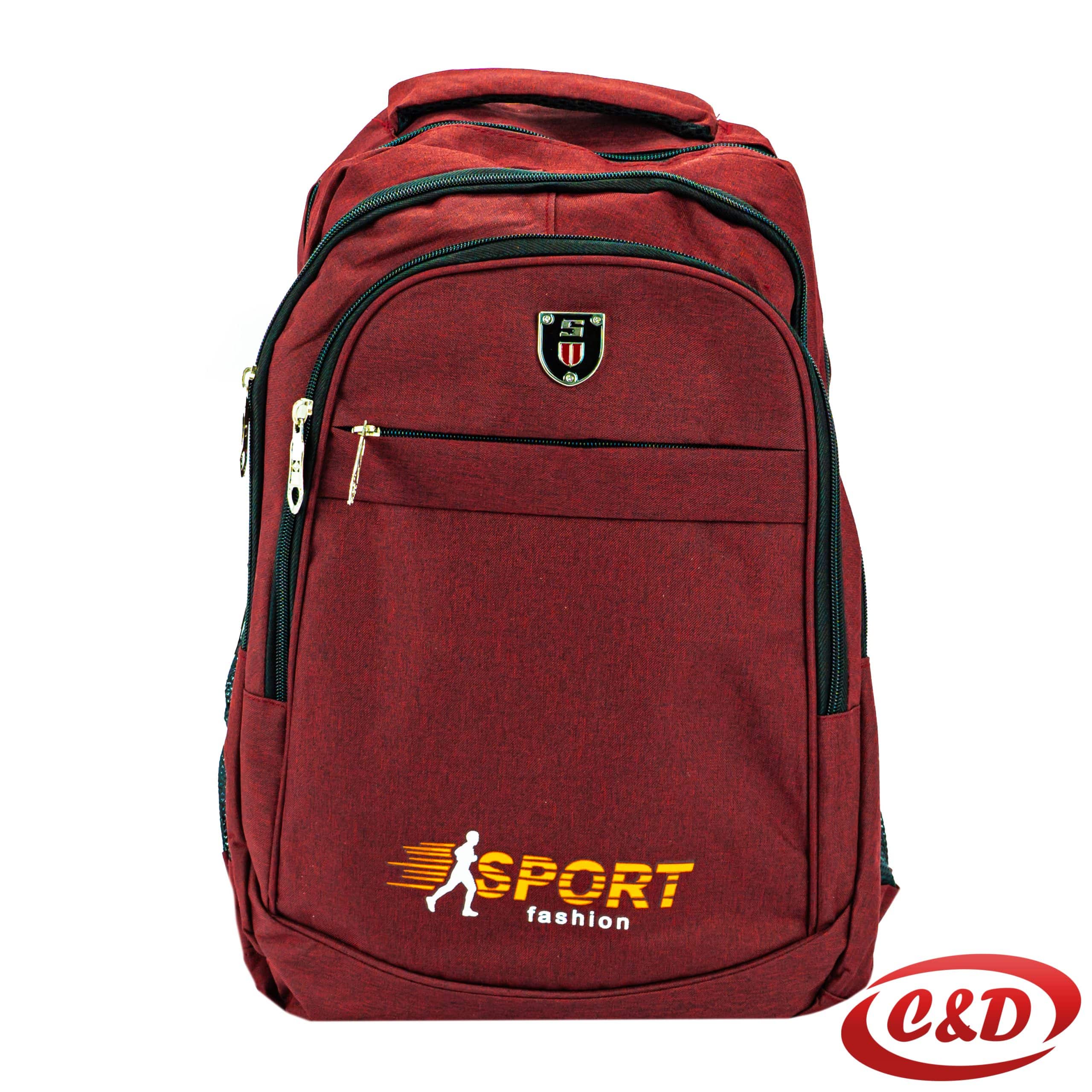 Crveni Sport Fashion školski ruksak s anatomskim leđima, 23 L zapremnine i dimenzijama 46 × 28 × 15 cm