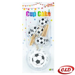 Kalup za muffine + čačkalice; Nogomet