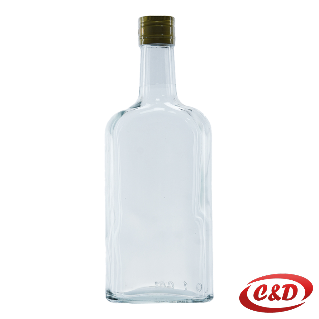 Staklena boca Ploska; 500 ml + čep
