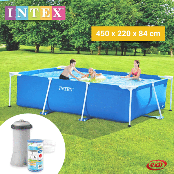 INTEX Bazen; Metalna konstrukcija; 450 x 220 x 84 cm + PUMPA