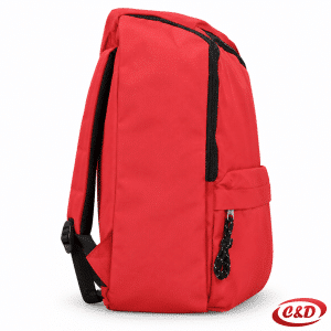 Crveni Must Mood školski ruksak od poliestera s ergonomskim leđima dimenzija 42 × 32 × 19 cm