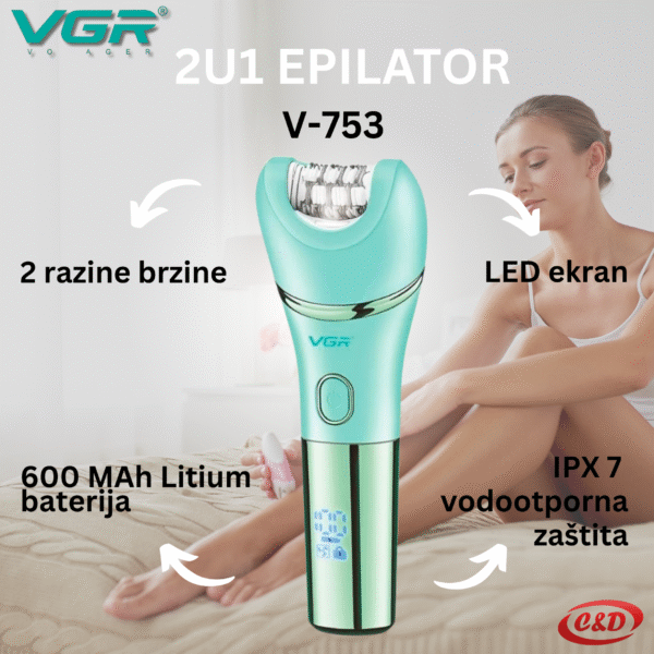 Epilator 2u1; VGR V-753 - Slika 3