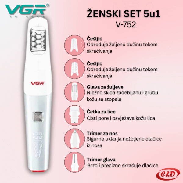 Ženski set za njegu 5u1; VGR V-752 - Slika 2