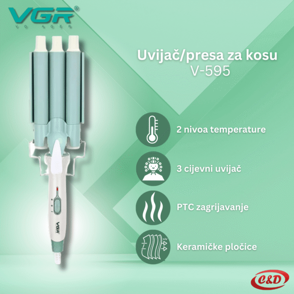Uvijač/presa za kosu; VGR V-595 - Slika 4