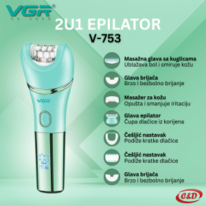 Epilator 2u1; VGR V-753