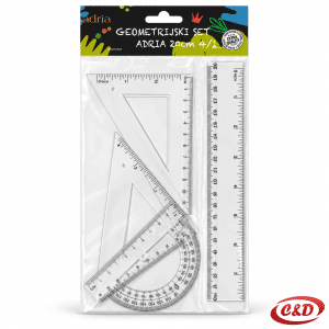 Adria geometrijski set 4/1 od prozirne plastike