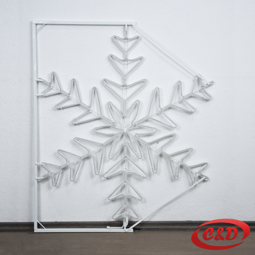 Svjetleći novogodišnji oblik s okvirom i nosačima – LED dekoracija za banderu - Slika 2