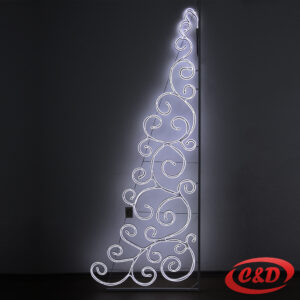 Svjetleći novogodišnji oblik s okvirom i nosačima – LED dekoracija za banderu