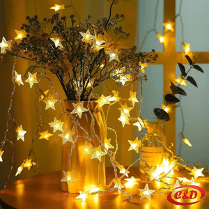 Lampice; LED; Zvijezde; 5 m; Toplo Bijela