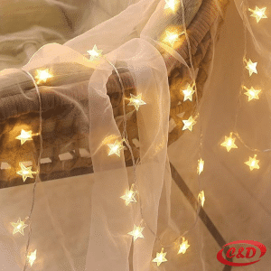 Lampice; LED; Zvijezde; 5 m; Toplo Bijela