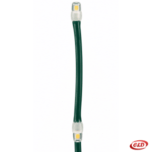 Bijele LED lampice za jelku raspoređene na zelenim linijama