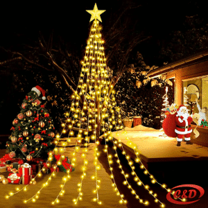 Lampice; LED; Vodopad za jelku; 210 cm; Toplo Bijela