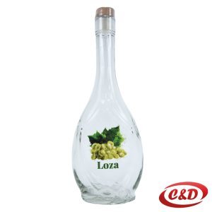 Staklena boca Ikona sa natpisom + čep; 500 ml