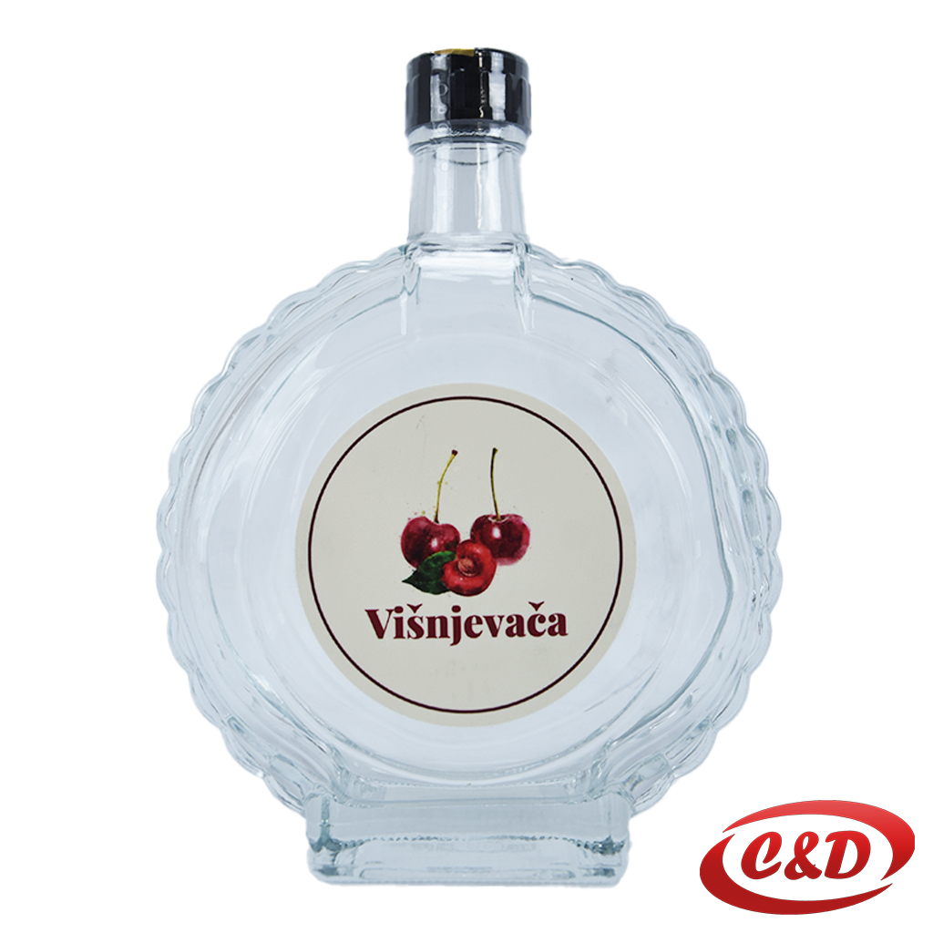 Staklena boca Čutura sa natpisom + čep; 700 ml