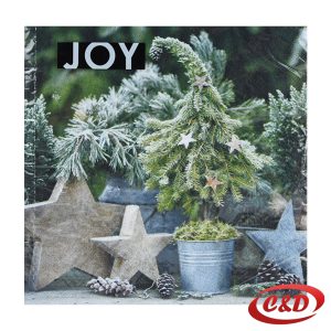 Božićne salvete zelene 33×33 cm, pakiranje od 20 komada.