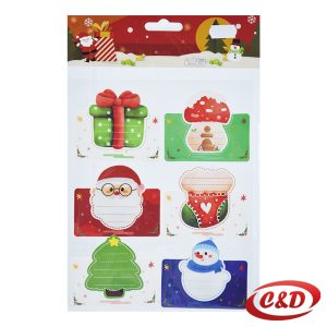 Novogodišnje kartice za poklone – set 6 kom, božićni motivi.