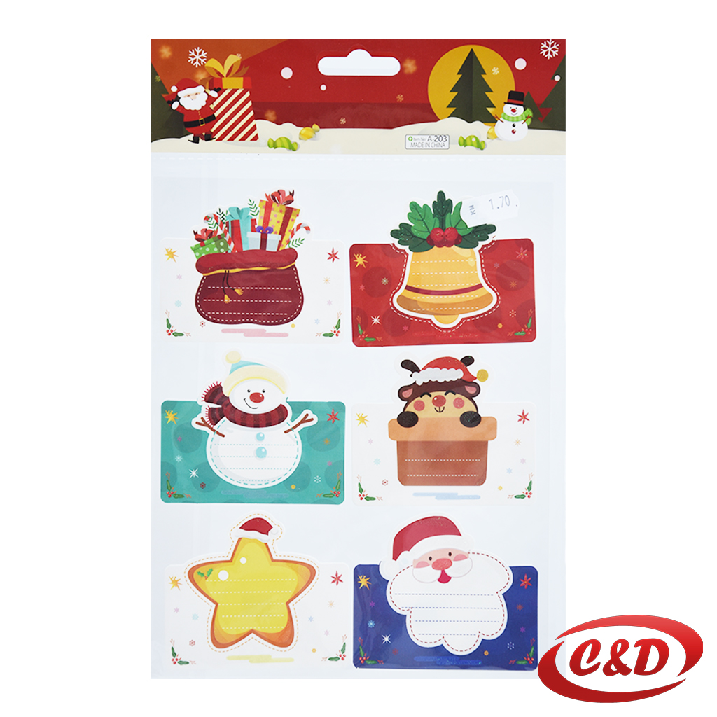 Novogodišnje kartice za poklone – set 6 kom, božićni motivi.