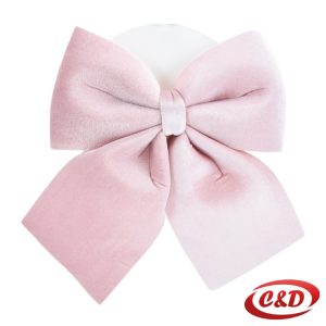 Plišana roza mašna dimenzija 20×22 cm za božićnu dekoraciju.