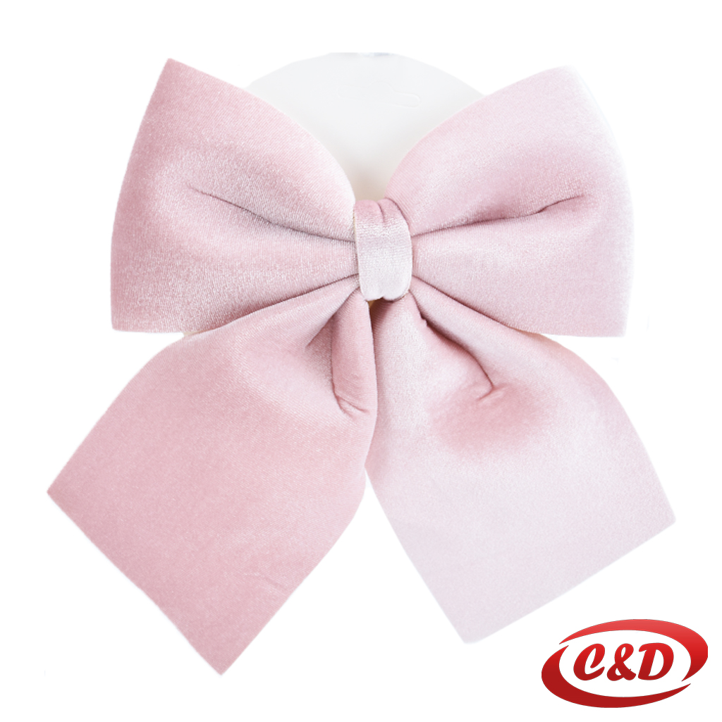 Plišana roza mašna dimenzija 20×22 cm za božićnu dekoraciju.