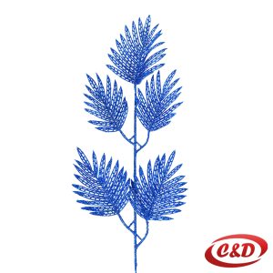 Plava sjajna dekorativna grana dužine 50 cm.