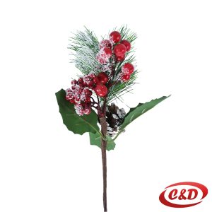 Zelena/crvena dekorativna grana