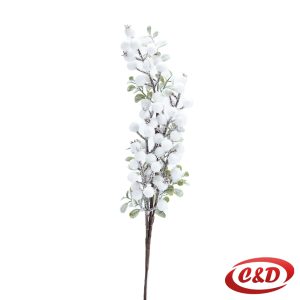 Bijela dekorativna grana 60 cm