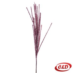 Roza sjajna dekorativna grana dužine 70 cm.