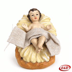 Božićne jaslice s 10 figura visine 16 do 24 cm u bež i smeđoj boji s podlogama od pluta