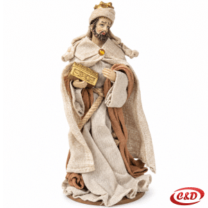 Božićne jaslice s 10 figura visine 16 do 24 cm u bež i smeđoj boji s podlogama od pluta