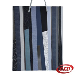 Poklon vrećice u plavoj, crnoj i srebrnoj boji, dimenzija 18 × 23 × 8 cm, idealne za poklone, rođendane i svečane prilike