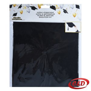 Crna kapa za maturante od poliestera, širine 25 cm, klasična akademska kapa za maturu i promocije