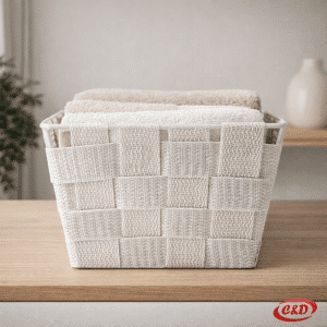 Pleteni bež organizator 15x15x10 cm