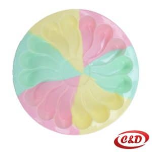 Silikonski kalup za kuglof promjera 22 cm u rozoj, zelenoj i ljubičastoj boji