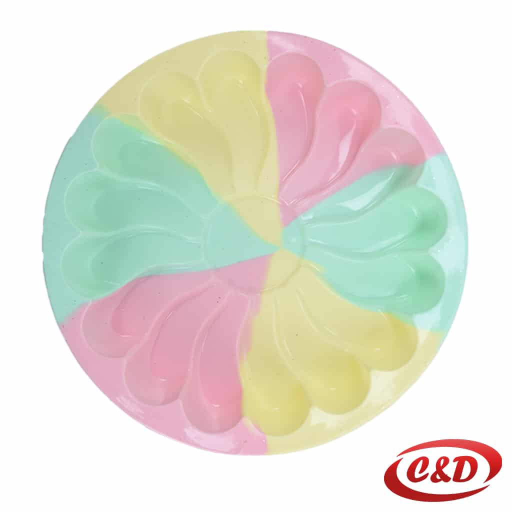 Silikonski kalup za kuglof promjera 22 cm u rozoj, zelenoj i ljubičastoj boji