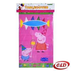 Peppa Pig party stolnjak roza, plava, crvena za dječije rođendane