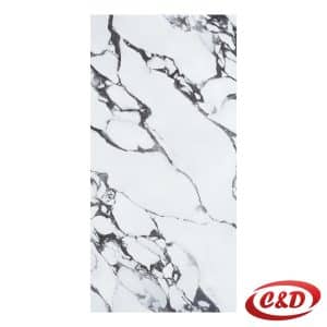 Samoljepljiva vodootporna PVC tapeta 30x60 cm bijela sa sivim uzorkom