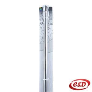 Srebrena metalna razvlačiva šipka 135 do 250 cm Ø 22 mm širina 19 mm
