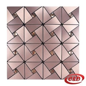 Samoljepljiva smeđa PVC tapeta 30x30 cm sa crnim kvadratima
