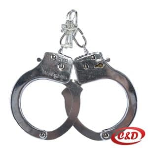 Metalne srebrne lisice s ključevima 24x7 cm