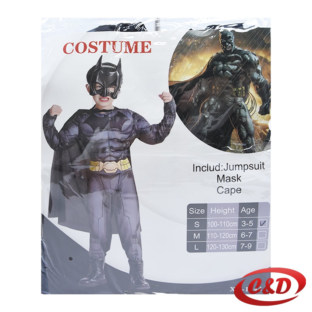 Batman kostim za dječake crni s maskom