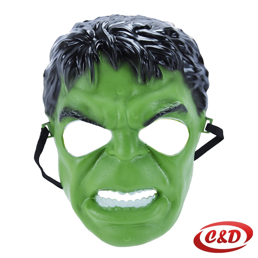 Hulk maska plastična zelena na gumicu