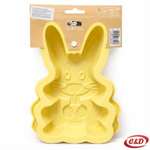 silikonski kalup zec žuti 20x13x4 cm pečenje uskrs