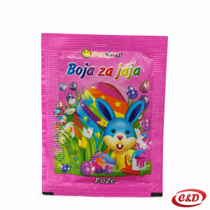 boja za jaja roza uskrs 8x6 cm