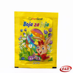 boja za jaja žuta uskrs 8x6 cm