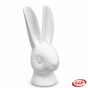 keramički uskrsni zec bijeli dekorativna figura 21 cm